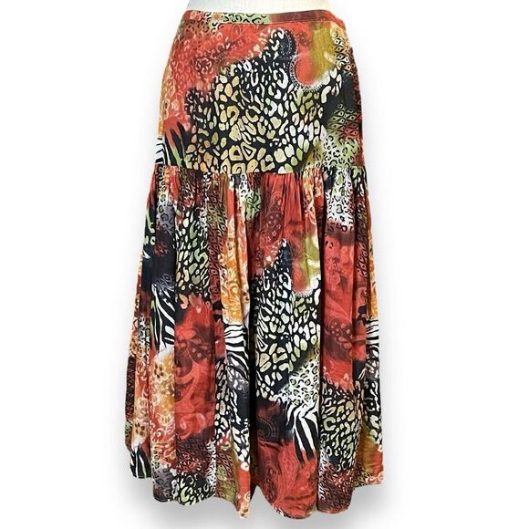 New Direction Maxi Skirt Women's M Stretch Waist Boho Hippie Warm Fall Colors - Picture 5 of 10